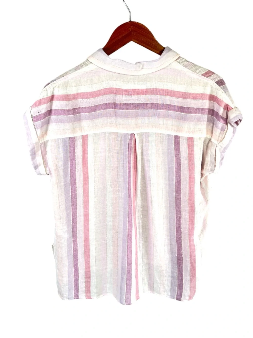 RAILS Whitney Sahara Stripe Linen Blend Oversized Button Shirt Size XS